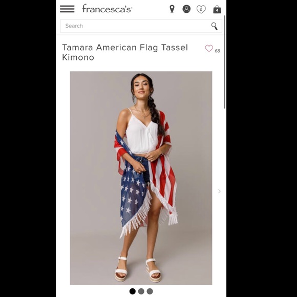 American Flag Kimono - Picture 2 of 6